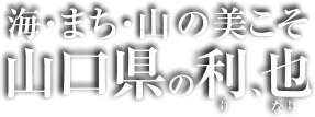 海・まち・山の美こそ山口県の利、也